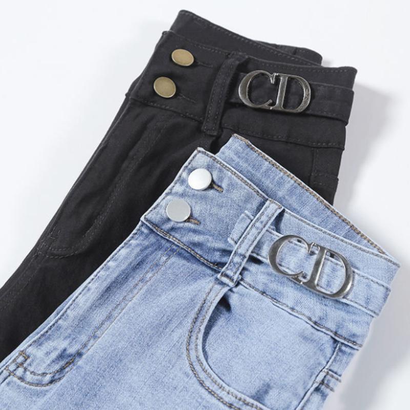 Women's High-waisted Jeans Korean Style Tight-fitting Slimming All-match Trousers Spring and Autumn Student Pencil Pants Women