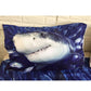 3Pcs/Set Shark Printed Bedding Set King Queen Twin Size Luxury Blue Bed Duvet Cover