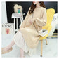 Autumn and Winter Fashion Trend Snowflake Women's Sweater Dress Loose-fitting Mini Sexy Blouse