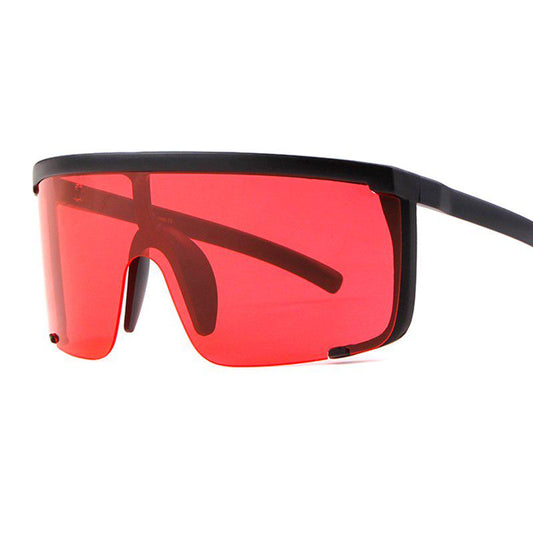 Big Frame Semi Rimless Oversized Sunglasses Women Outdoor Fashion Luxury Protection Shield Sun Glass