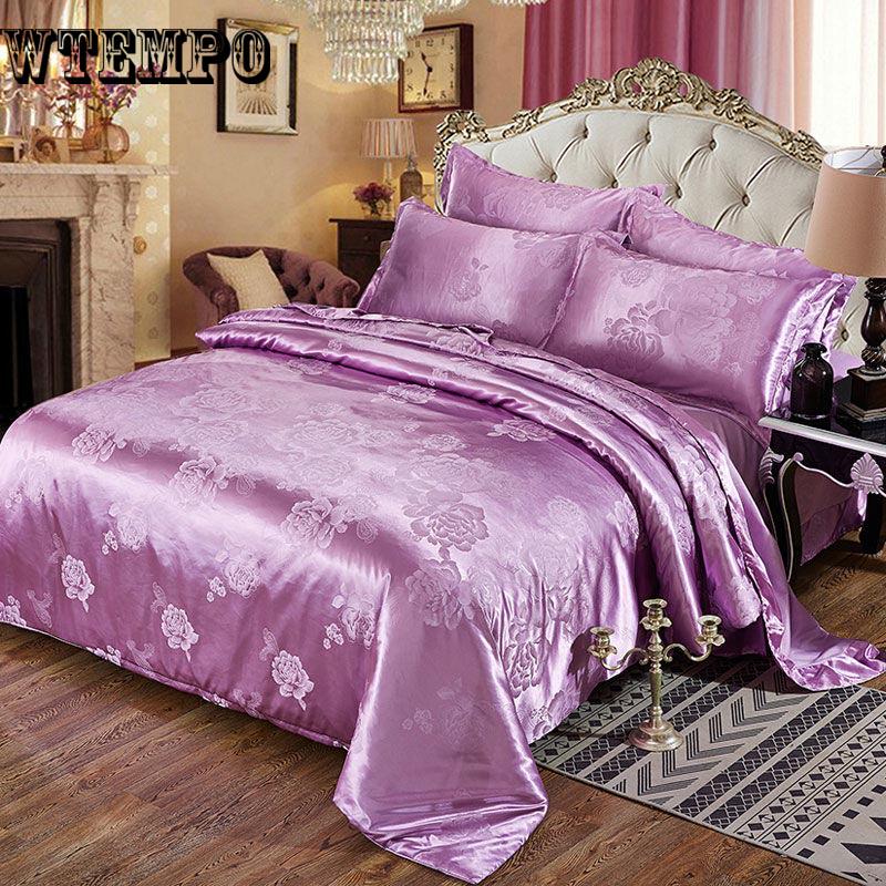 Embroidery Jacquard Bedding Set Cotton Stain Duvet Cover Set Bed Sheet Duvet Cover Pillowcase