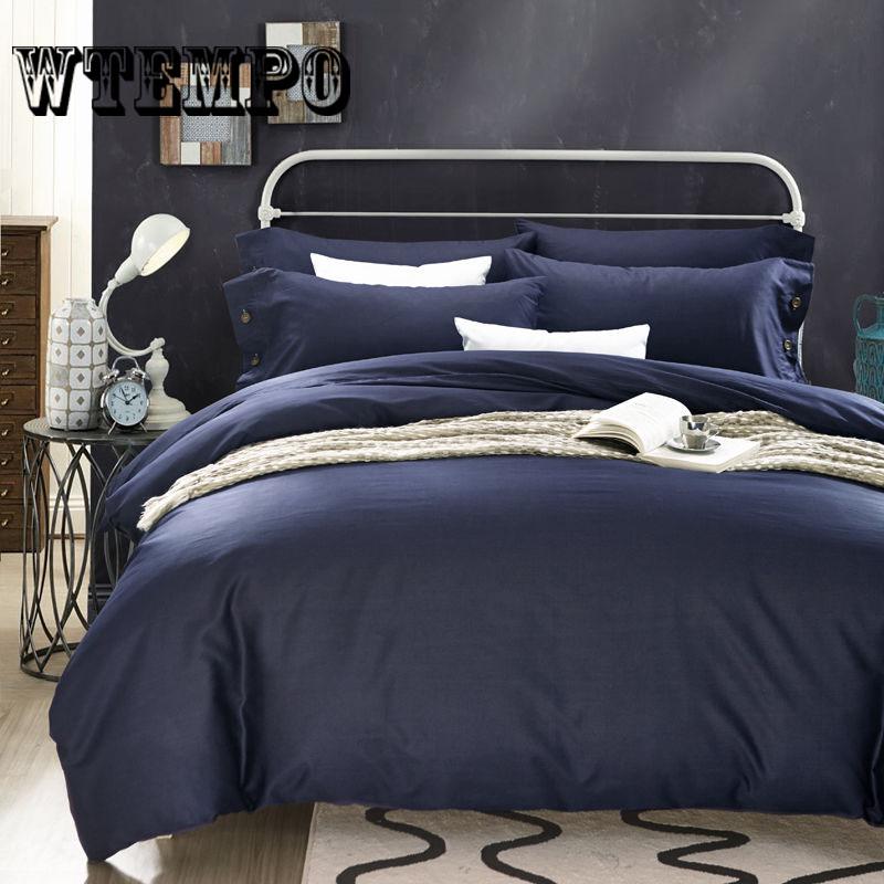 Four-piece Solid Color Fabric Bedding Set