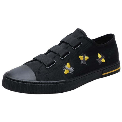 Plus Size 38-44 Summer Men Canvas Sneakers Comfortable Deodorant Running Basketball Shoes Breathable Shockproof Non-slip Bee Shoes