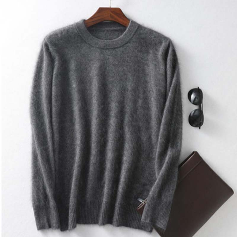 Winter Thickened Sweater Men's Round Neck pullover Large Size Men's Business Casual Sweater