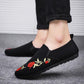 Peas shoes men's handsome wild personality lazy shoes one pedal social tide shoes red Deodorant