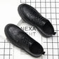 Summer Leather Shoes Male Business Dress Casual Men's Shoes Youth Breathable Black Small Leather Shoes