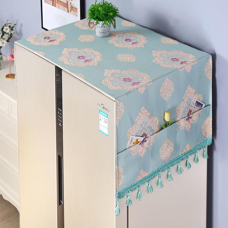 Fridge Dust Cover Washing Machine Cover Household Dust Proof Covers with Storage Pockets