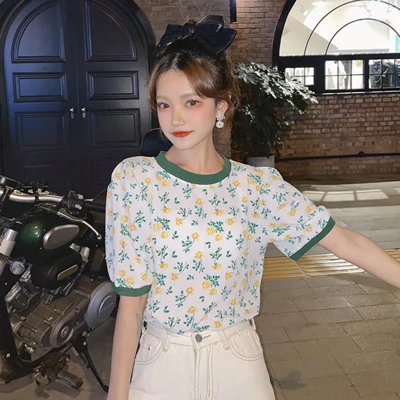 Women's Summer Versatile Printed Short Sleeve Loose Top T-Shirt