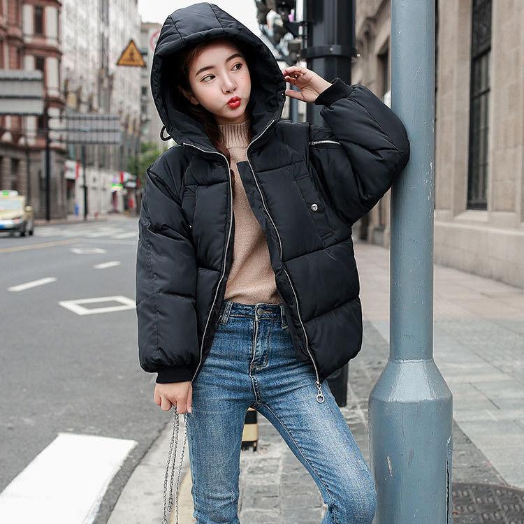 Hooded Thick Warm Women's Padded Jacket Winter Loose Versatile Short Student Padded Jacket Bread Jacket