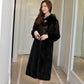 Faux Fur Coat Winter Ladies Mink Velvet Coat Mid-length Hooded Plus Velvet Thick Fashion Warm Fur Coat