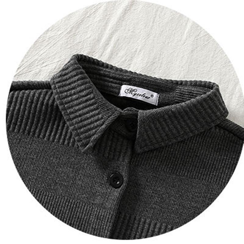 Men's Black and White Knitted Jacket Men's Design Sense Niche Jacket Senior Spring and Autumn