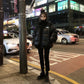 Winter Korean Version of Loose and Versatile Stitching Down Cotton Padded Jacket Female Students Warm Padded Jacket Trend