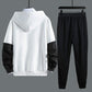 Teen Trendy Sweater Suit Hooded Pullovers and Casual Pants Men Sports Suit Campus Clothing