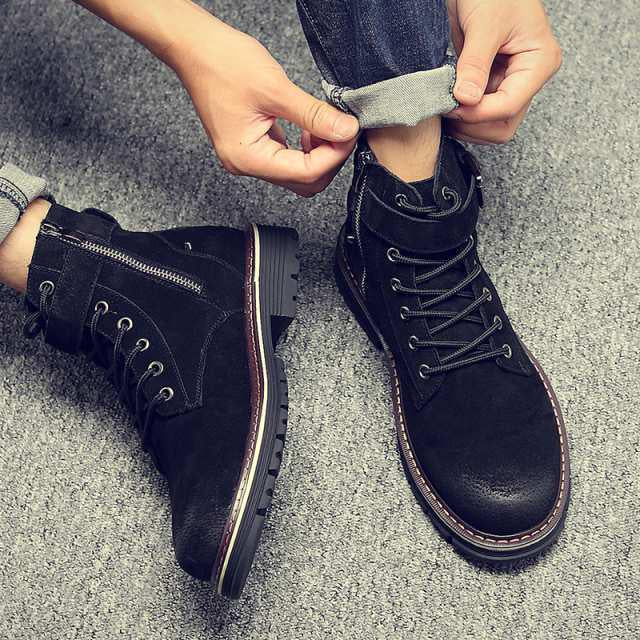 Martin Boots Men's Desert Boots Motorcycle Boots Men's Boots Men's High Top Shoes Fashion Boots