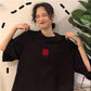 Womens Loose Polyester Fashion Summer T-shirt Round Neck Short-sleeve Basic Casual Tee