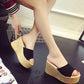 Light-soled Sandals  Slippers Women’s Summer Fashion Outdoor Korean Style Sponge Cake Sole Thick-soled Slope-heeled Sandals