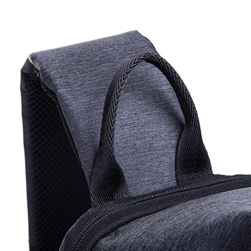 Chest Bag Men Gray Large Capacity Waterproof Canvas Shoulder Bag Outdoor Sports Bag Backpack