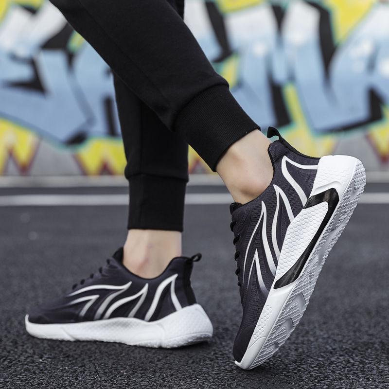 Men's shoes summer wild flying woven sports shoes men's running mesh breathable tide shoes