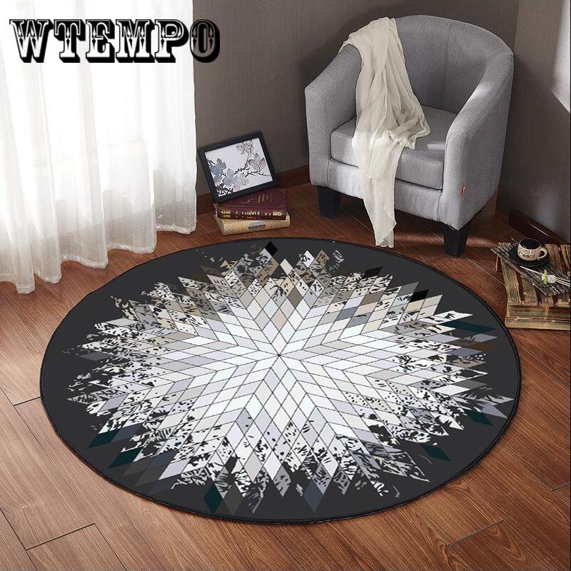 European Geometric Round Carpet For Living Room Rugs And Carpets Computer Chair Floo