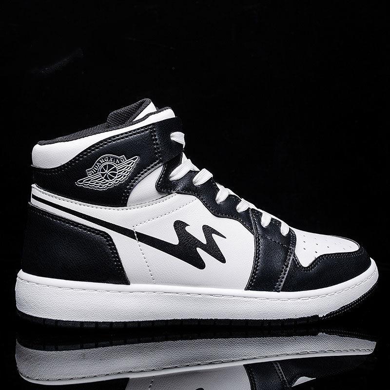 Summer Men's Breathable Heighten Shoes High Top Men's Tennis Shoes All-match Sports Leisure Student Basketball Shoes