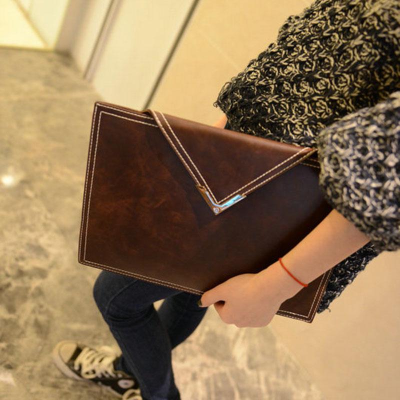 Business Briefcase Men Women Fashion Buckle Leather Zipper Waterproof Handbag IPAD Bags Computer Bag
