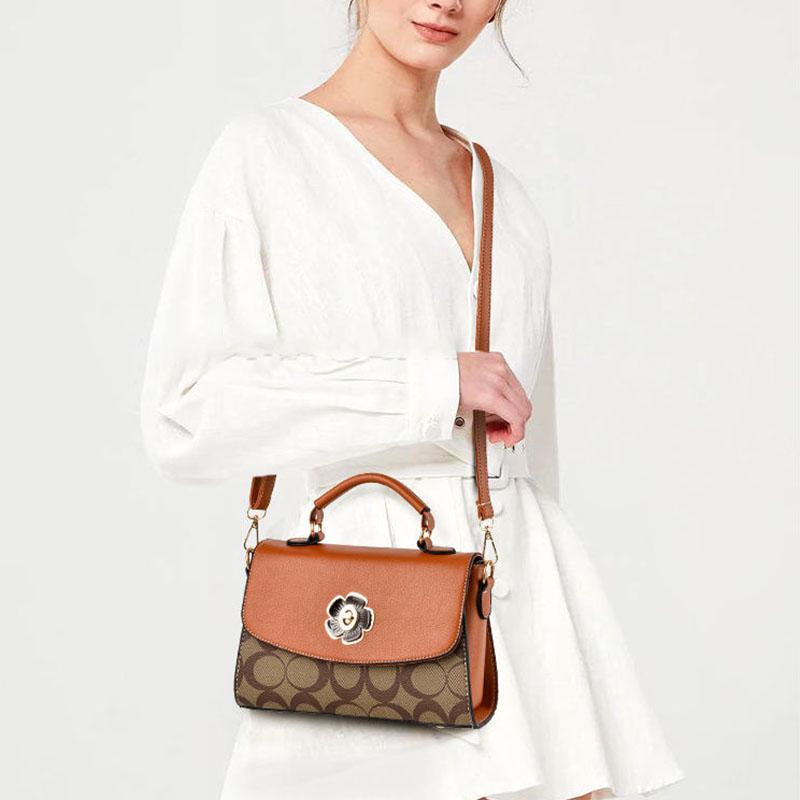 PU Leather Crossbody Bags women shoulder bag camellia female handbag small bag fashion messenger bag small square bag