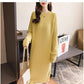 Round Neck Vertical Sweater Women Long Pullover Knit Tops Winter Bottoming Dress Knitted Lady