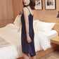 Nightdress Female Summer Ice Silk Imitation Silk Suspenders Long Over-the-knee Skirt Sexy Silk