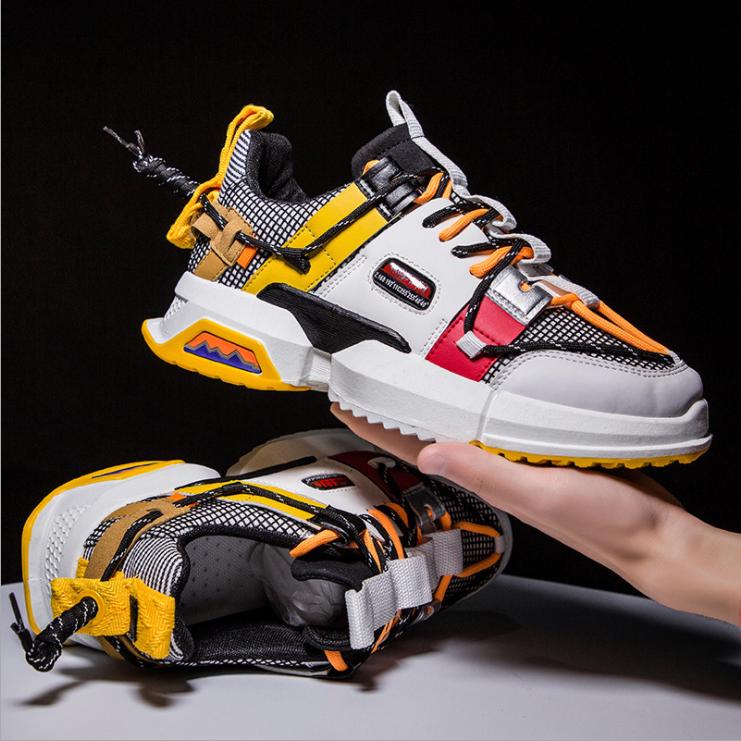 Male Lace-up Running Shoes Fashion Air Cushion Sports Shoe Popular Sneakers for Mens Size