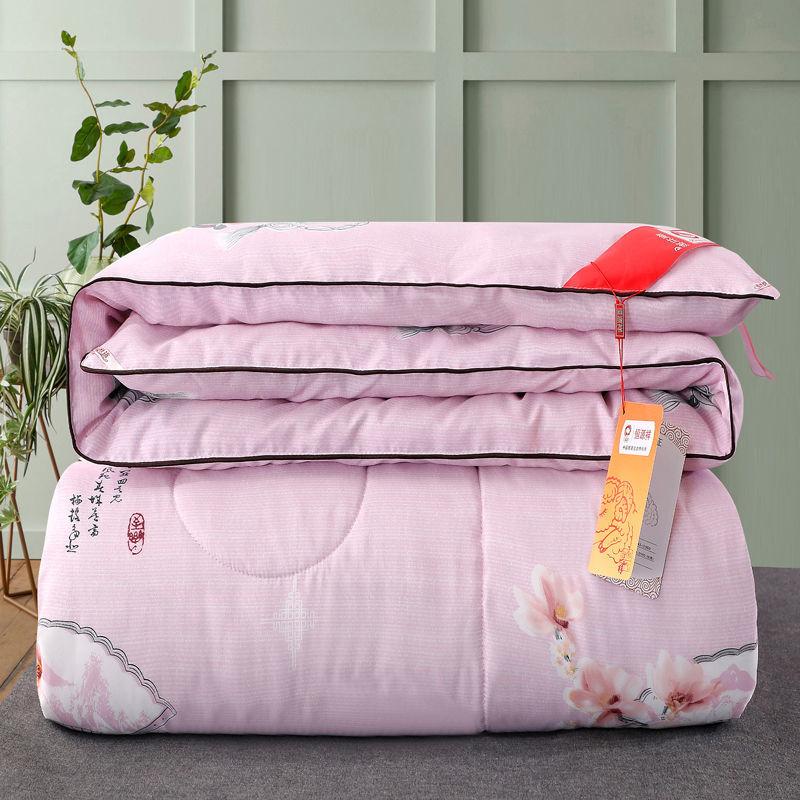 High-end Printed Silk Quilt Large Soft and Comfortable Quilt Core Antibacterial Four Seasons Quilt