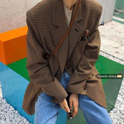 Spring and Autumn British Style Long All-match Windbreaker Temperament Loose Casual Jacket Overcoat Women