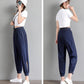 Tencel Thin Denim Jeans Women's Korean Style Loose Large Size Casual Ninth High Waist Harem Pants Outdoor Sports Denim Jeans Trousers