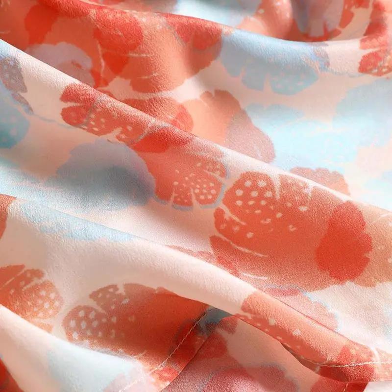 Women's  A-line Skirt Summer Short Sleeve Mid Length Floral Large Size Dress Slim