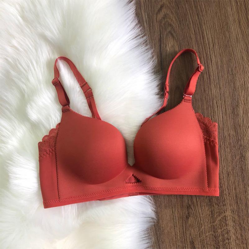 Thin Section Small Chest Gathered Underwear Women No Steel Ring To Receive Auxiliary Breasts Anti-sagging Seamless One-piece Bra Women
