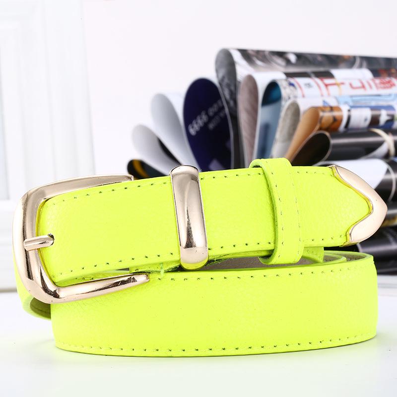 Fashion Men Women Buckle-Free Elastic Belt Leather Waistband for Jeans Pants