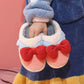 Autumn and Winter Bowknot Cotton Slippers Non-slip Flat Shoes Casual Fashion Cute