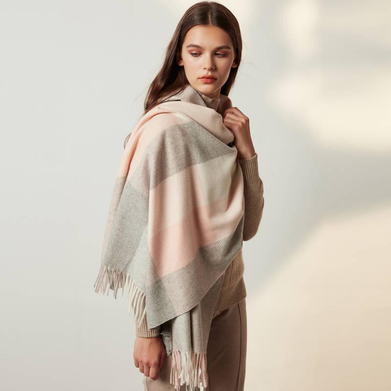 Pure Cashmere Scarf Women Scarf Female Luxury Brand Scarves Lady Tassel Shawl Wraps