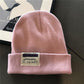Unisex Knitted Beanie Hat Winter Solid Color Warm Hat Ladies Crochet Ski Leisure Skull Hat