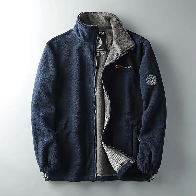 Functional Outdoor Cold Jacket Men's Plus Size Warm Jacket Autumn and Winter Fleece Jacket Jacket