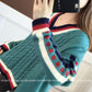 Autumn Japanese Sweater V-neck Fashion Casual Jacket Knitted Striped Youth Women's Top