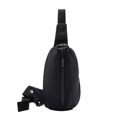 Chest Bag Men Black Large Capacity Multi-pocket Nylon Shoulder Bag Outdoor Sports Pockets