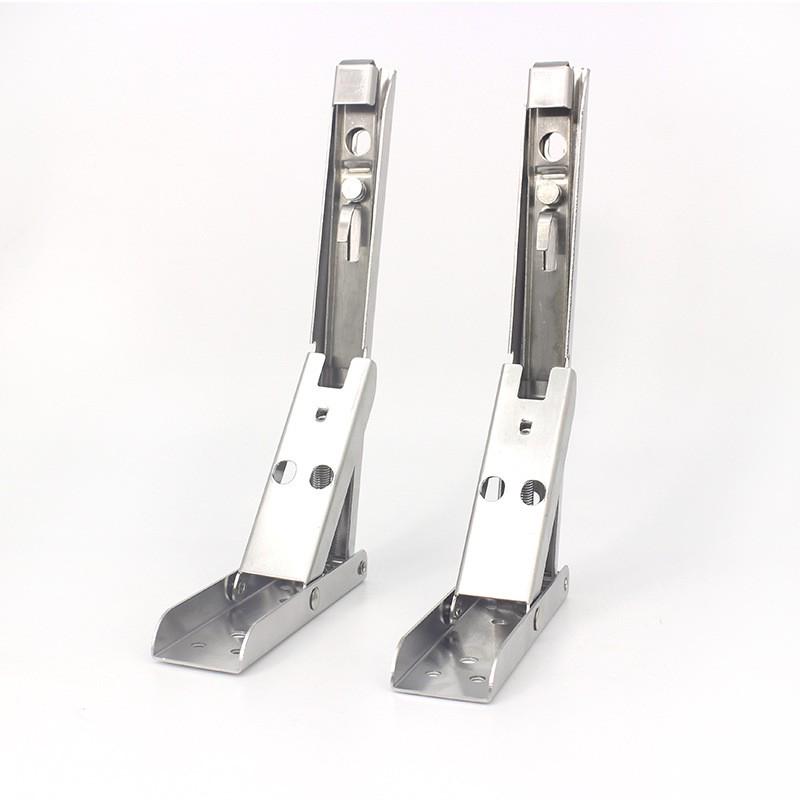 2x 8-14 Inch White Folding Angle Bracket DIY Home Table Bench Adjustable Wall Mounted Durable Bearing Shelf Bracket