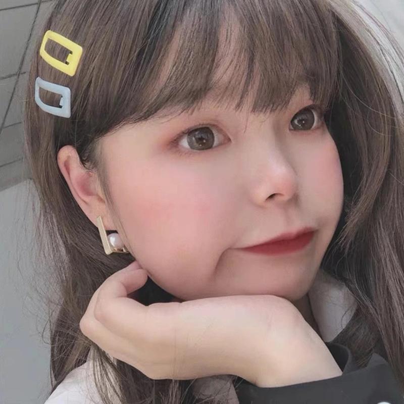 7PCS Cute and Sweet Bangs Clip Side Clip Candy Color Square Hairpin BB Clip Hairpin Hair Accessories Shiny Hairpin for Girl