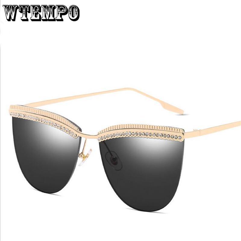 WTEMPO Women's Sunglasses Brand Designer Anti-UV Frameless Shade Sunglasses Women   Lunette De So