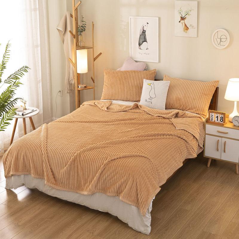Beibei Fleece Blanket Flannel Coral Fleece Blanket Siesta Quilt Winter Plus Velvet Thick Warm Sheets