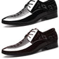 Men's Business Casual Lace-up Leather Shoes Korean Formal Dress Black Pointed Increase Wedding Shoes