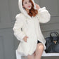 Autumn and Winter Mid-length Slim Coat Fashion Simple Casual Jacket Pure Color Hooded Female Jacket