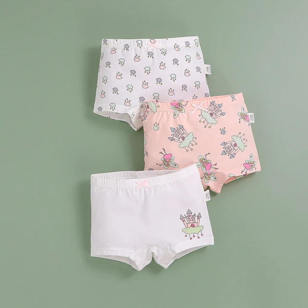 3 Pcs/Lot Cotton Girls Briefs Children's Underwear Triangle Panties Kids Underpants 2-14Years