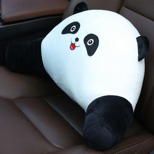 Cute Animal Car Neck Pillow and Lumbar Pillow Seat Support Pillow Breathable Relaxation Artifact