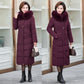 Mom Winter Coat Women's Coat Middle-aged Women's Padded Clothes Long Over-the-knee Padded Jacket